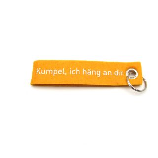 Schlsselanhnger "Kumpel, ich hng an dir!", orange